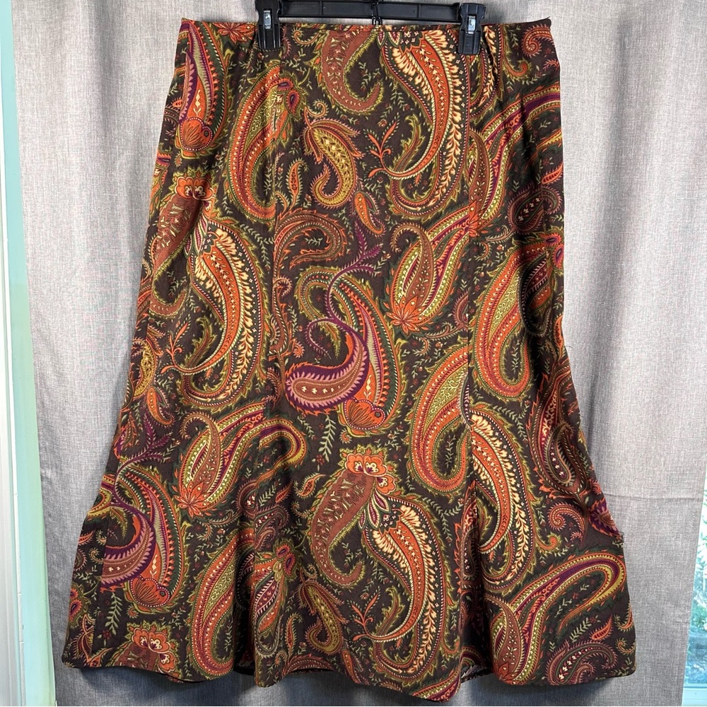 Cato Boho Paisley A-Line Skirt - Size 18W